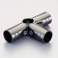 エスコ [パイプラック用] 5方向メタルジョイント(ブラック) EA976BY-111 1セット(4個)（直送品）