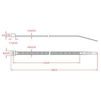 エスコ 250x 4.8mm 結束バンド(耐熱/ライトグリーン/100本 EA475BB-250 1セット(500本:100本×5袋)（直送品）