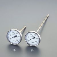 エスコ 0ー500°C/300mm バイメタル式温度計 EA727AC-30 1個（直送品）
