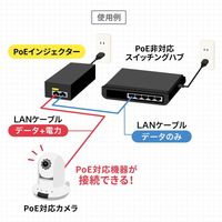 エスコ PоEインジェクター(IEEE802，3af/at対応) EA764BY-41 1個（直送品）