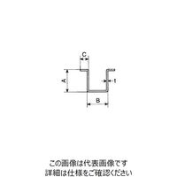 エスコ 30x34mm/2.73m(4号) ガイドレール(スチール製) EA970A-24 1本(1個)（直送品）