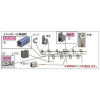 エスコ 4号レール用 取付金具(横継ぎ受け) EA970CC-14 1セット(2個)（直送品）