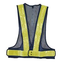 エスコ LED安全ベスト(紺・黄/赤白点滅) EA983R-533 1セット(3枚)（直送品）