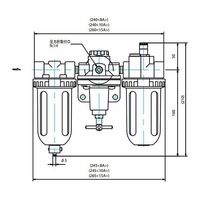 エスコ Rc 3/8” F.R.L.ユニット EA153CD-33A 1個（直送品）