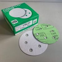 エスコ #120/125mm 穴付ディスクペーパー(マジック式/10枚) EA162KW-120AB 1セット(100枚:10枚×10袋)（直送品）