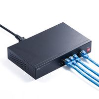 エスコ [5ポート] スイッチングハブ(PoE長距離伝送対応) EA764BY-26 1個（直送品）