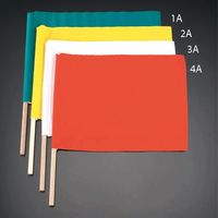 エスコ 300x420mm 手旗(黄) EA916XL-2A 1セット(10個:1個×10本)（直送品）