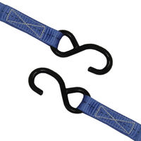 フリーク FREAK ラッシングベルト青 S字フック0.4ton 幅25mm×長さ0.5+1m 1セット(10本) 75373（直送品）