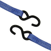 フリーク FREAK ラッシングベルト青 S字フック0.75ton 幅25mm×長さ0.5+6m 1セット(10本) 75384（直送品）