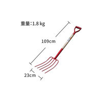 RISU リス印 フォーク 木柄 5本爪 4514910501473 1セット(12本入)（直送品）