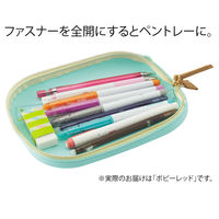 リヒトラブ トレーペンケースLサイズ ポピーレッド A7731-3 1個（直送品）