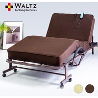 ファミリー・ライフ 極厚収納式電動リクライニングベッド 高反発スプリングマット仕様 ブラウンシングル 03908 1個（直送品）