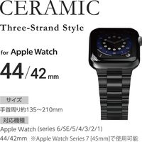 Apple Watch アップルウォッチ 44mm 42mm バンド ステンレス ブラック AW-44BDCE3BK エレコム 1個（直送品）