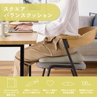 バランスボール バランスクッション スクエア型 45cm コンパクト 体幹 グレー HCF-BBSGY エレコムヘルスケア 1個