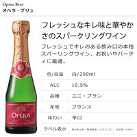 フランス　オペラ・ブリュト スパークリングワイン　白　辛口　200ml×2本　サッポロ