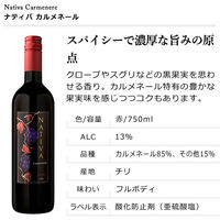 チリ ナティバ カルメネール 赤ワイン　フルボディ　750ml 1本　日本酒類販売