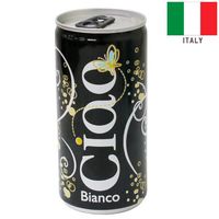 【カルディコーヒーファーム】イタリア　チャオ ビアンコ　スパークリングワイン　白　辛口　200ml 1セット（3缶）　缶ワイン