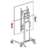 ハヤミ工産 HAMILeX PH-820 オプション マルチ金具 上下２連 幅500×奥行218×高さ822～1077mm ブラック 1台（直送品）