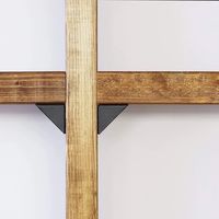 LABRICO(ラブリコ) シェルフサポート アイアン ブラック IXK-2 平安伸銅工業 1セット（直送品）