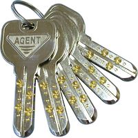 AGENT(エージェント) ディンプルキー取替錠 BS64 丸座径75 GMD-4100 大黒製作所 1セット（直送品）