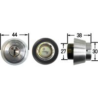 AGENT(エージェント) ディンプルキーMIWA取替シリンダー(鍵4本付) シルバー LS4-BH 大黒製作所 1セット（直送品）