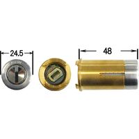 AGENT(エージェント) ディンプルキーMIWA取替シリンダー(鍵4本付) シルバー LS4-PM 大黒製作所 1セット（直送品）