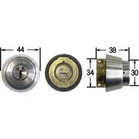 AGENT(エージェント) ディンプルキーMIWA取替シリンダー(鍵5本付) シルバー LS5-LA 大黒製作所 1セット（直送品）