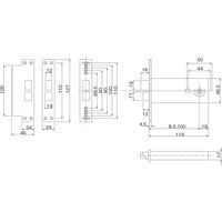 AGENT(エージェント) インテグラル取替錠 BS100  No.2000 大黒製作所 1セット（直送品）