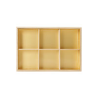 スドウ 高級桐弁当箱 6仕切 外寸264×180×H56mm SD197232-6 1セット(6個)（直送品）