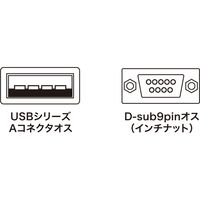 サンワサプライ USB-RS232Cコンバータ(1.0m) USB-CVRS9HN-10 1個
