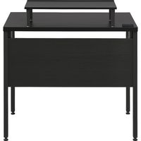 アイリスオーヤマ デスク 収納付きデスク 幅80cm PCデスク ケーブル収納デスク モニター台付 CSD-800M ブラック/ブラック（直送品）