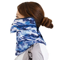 ヤケーヌ 日焼け防止専用ＵＶカットマスク ヤケーヌフィット迷彩耳カバー付 ブルー×ネイビー F 475 1セット(2入)（直送品）