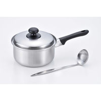 和平フレイズ 燕三 IH対応片手鍋18cm&両手鍋20cm&二段蒸し器24cm(お玉付) EM-023 1個（直送品）