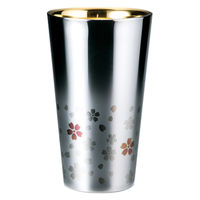 和平フレイズ さくら街道 ステンレス二重タンブラー300ml(内面金メッキ) ME-7349 1個（直送品）