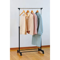 和平フレイズ マイラック 室内用シンプルカラーハンガー(黒) MM-9637 1セット(4個)