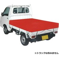 コマガタ ターポリン軽トラックシート1.8×2.1 #3500 1.8×2.1m #3500 RED 1枚（直送品）