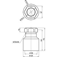 SANEI クリーンアダプター H70-210-25A 1個（直送品）