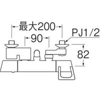 SANEI サーモシャワー混合栓 SK1814-N-13 1個（直送品）