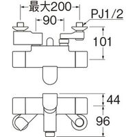 SANEI サーモシャワー混合栓（自閉式） SK1816-13 1個（直送品）