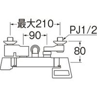 SANEI サーモシャワー混合栓 SK181CT5K-1N-13 1個（直送品）