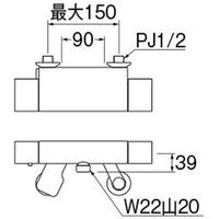SANEI サーモシャワー混合栓 SK18502K-13 1個（直送品）