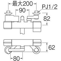 SANEI サーモシャワー混合栓 SK18CK-S9L08 1個