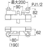 SANEI サーモシャワー混合栓 SK18CK-T5L08 1個（直送品）