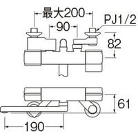 SANEI サーモシャワー混合栓 SK18CS5-13 1個（直送品）