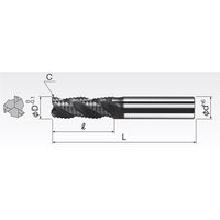 岡崎精工 アルミ用ラフィングエンドミル3枚刃 SRE3 10 1本（直送品）