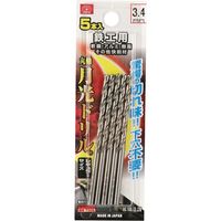 藤原産業 SK11 鉄工用月光ドリル 5本入 3.4mm FSSGP5P3.4 1セット(3組)（直送品）
