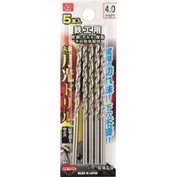 藤原産業 SK11 鉄工用月光ドリル 5本入 4.0mm FSSGP5P4.0 1セット(3組)（直送品）