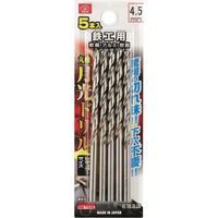 藤原産業 SK11 鉄工用月光ドリル 5本入 4.5mm FSSGP5P4.5 1セット(2組)（直送品）