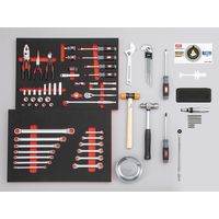 KTC 72点組 9.5SQ 自動車・二輪整備用 エキスパートセット ローラーキャビネット レッド 【2025年SKセール】 SK37226（直送品）