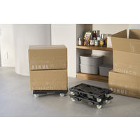 現場のチカラ Matakul マルチスタッキング平台車 樹脂板部に使用済みクリアホルダーからつくった再生材50%配合 1台 オリジナル